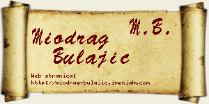 Miodrag Bulajić vizit kartica